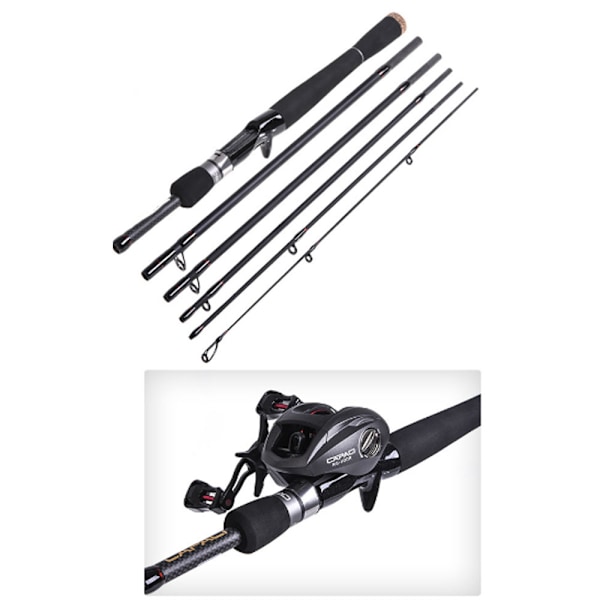 6 Sektioner 2,1 Meter Carbon Spinning Casting Fiskestang Lokke Fiskestang Håndstang Fiskeudstyr