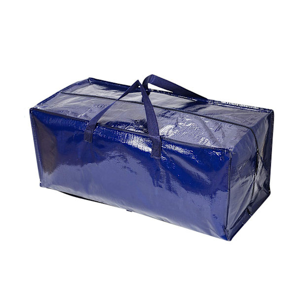 75x36CM blå vævet taske, flyttetaske, opbevaringstaske til husholdningsartikler, tøj og dyner