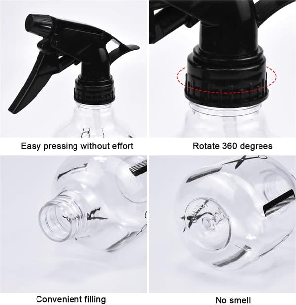 Plastsprayflasker, 250 ml stor kapasitet sprayflaske salonghår
