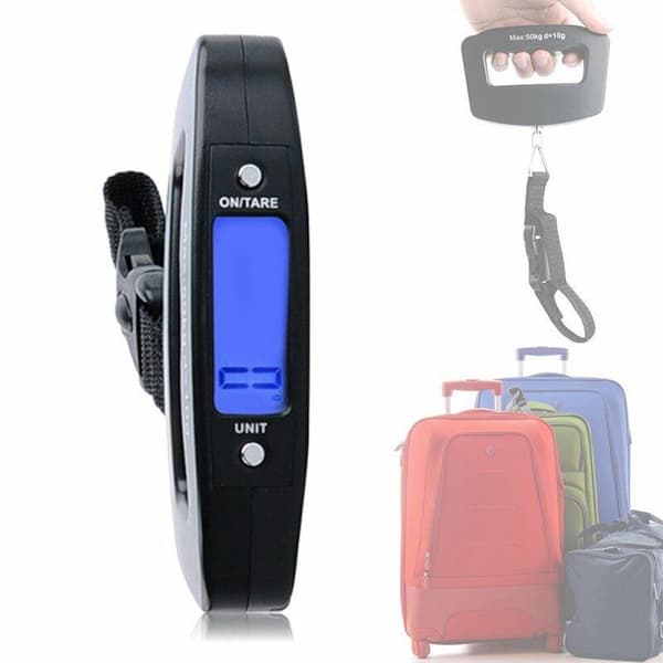 Digitale bagageskala med LCD-display op til 50 kg sort bagage