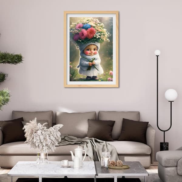 Diamantmaleri Sæt 30x40cm til Voksne, Diamantkunst Sæt Blomst