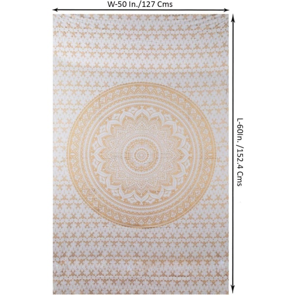 Gyllene Mandala Hängande Väggbonader för Män och Kvinnor Elegant Strand
