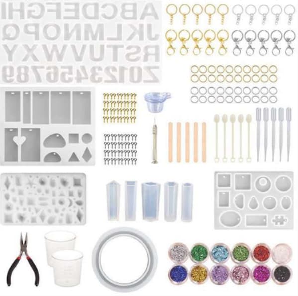 DIY harpiks bokstav ornament silikonform, 186 stk, stearinlysform