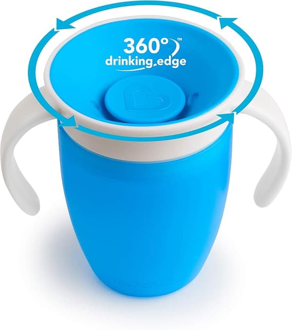 360ᵒ lærekopp - grønn/blå - 207 ml, sett med 2