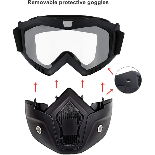 1-osaiset suojalasit - Harley Mask -suojalasit Motocross-kypärä tuulenpitävä