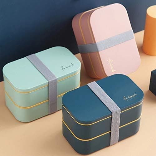 To-i-ett stablebare matbokser med moderne minimalistisk design, B