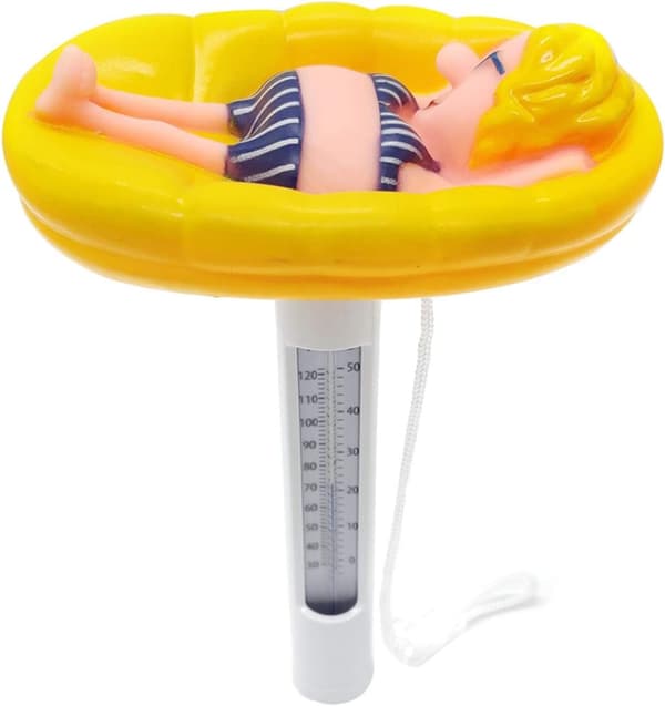 Flydende Pooltermometer - Pooltermometer med Reb - Vandtemperaturtermometer