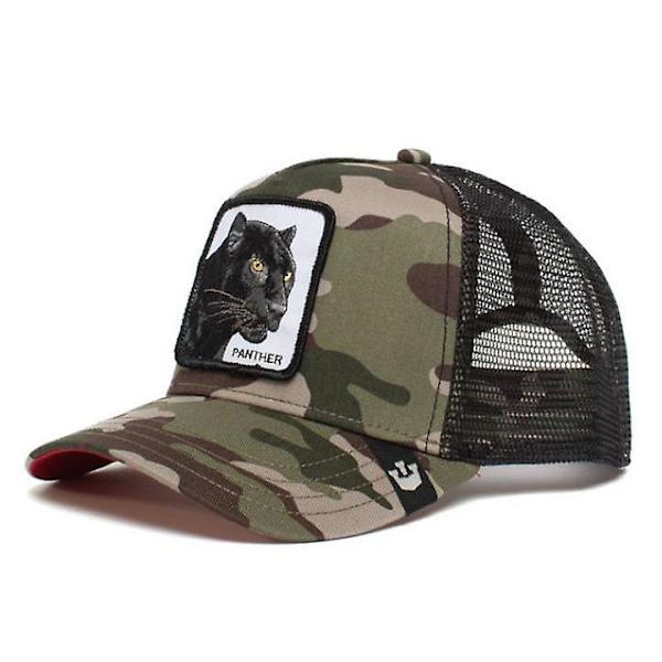 Mesh Cap Sommar Baseballkeps Truckerkeps Keps (Panther Camouflage)