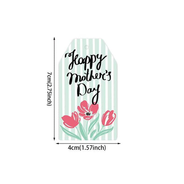 60 Morsdagsetiketter, Glad Morsdag, Elsker Blomster, Gavedekor