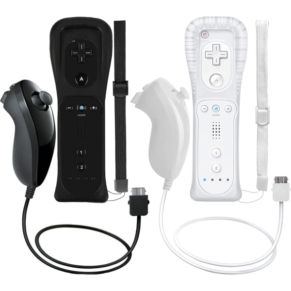 2-pak trådløs controller og Nunchuck til Wii og Wii U-konsol