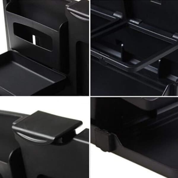 Sammenleggbart spisebord for bilsete, Universal sammenleggbar koppholder, Bilseteorganisator