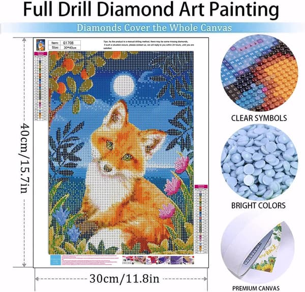 Diamantmalingssett for voksne 5D Diamantrev Kunstsett for voksne