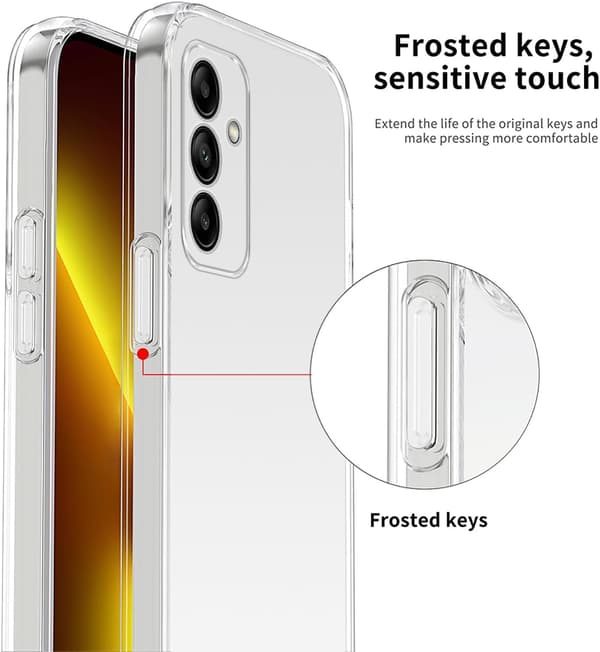 Gjennomsiktig deksel til iPhone 14, slankt, solid farge, fallsikkert mobildeksel