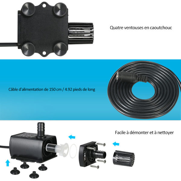 De Dier tyst borstlös DC-vattenpump, flödeshastighet 250L/H