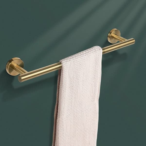 Håndklestang med boring, gull, 31 cm, 304 rustfritt stål håndklestang