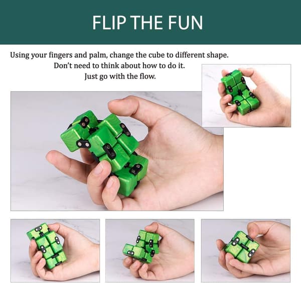 Small Golden Elephant Oppgradert Infinity Cube Fidget Toy, Kul Min