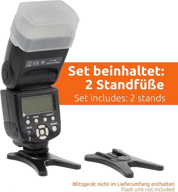 2X Flash Bracket med Integreret 1/4 Tommer Universal Stativ til Hot Shoe