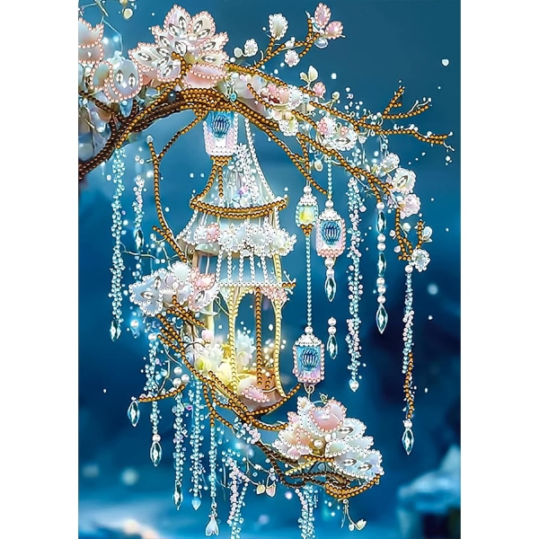 (30X40cm) Diamond painting Flower House Diamond Art Kit aikuisille