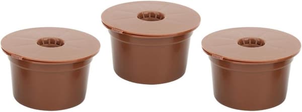 Kaffefilter 3 stk. plast kaffemaskintilbehør gjenbrukbar påfylling