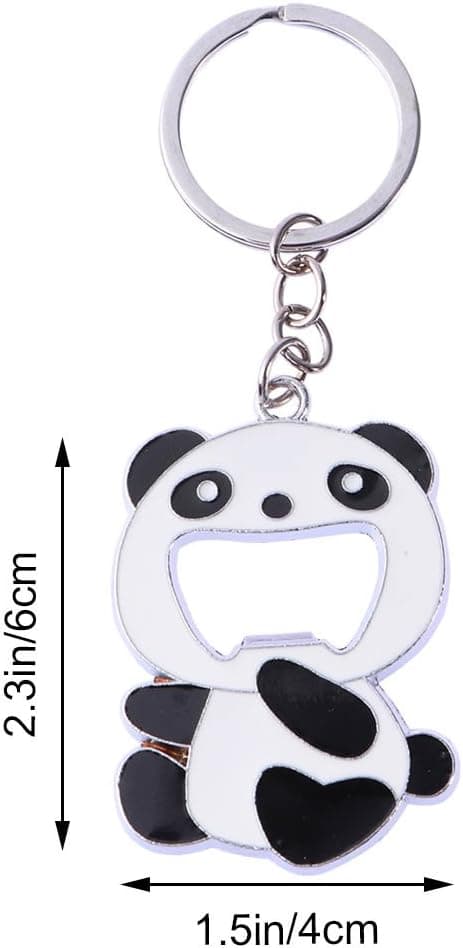 Panda-olut- ja limsapullonavaaja avaimenperä