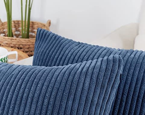 Kordfløyel putetrekk sett med 2 45x45cm rektangulær utendørs pute