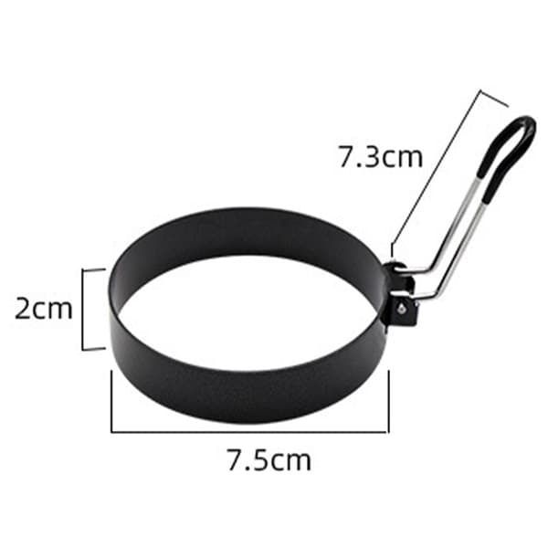 Eggform - Omelettform - Matlagingsringer - Rustfritt stål - Runde matlagingsringer - Pannekaker - Omeletter - 2 stk - 7,5 cm