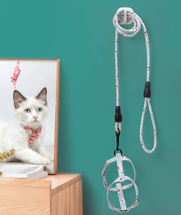 Kattkoppelsele Kattkoppel Justerbar Sele och Koppel för