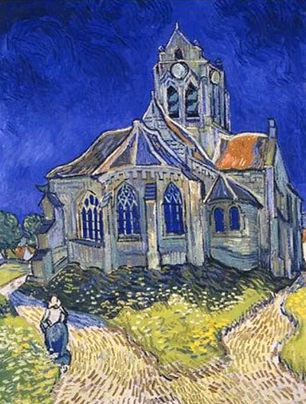 (30x40cm) Diamantmaleri-sett Van Gogh - Kirke, DIY 5D Diamant