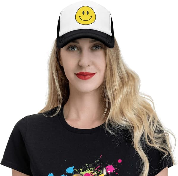 Trucker Hat Justerbar Skum Baseball Cap til Kvinder og Mænd (Sort)