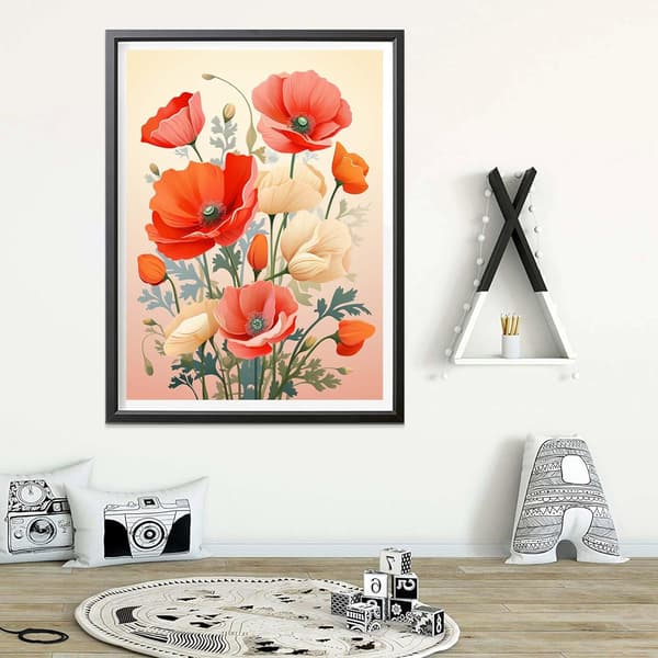 (30x40cm) 5D Diamantmaleri Fuld af Blomster, Diamantmaleri C