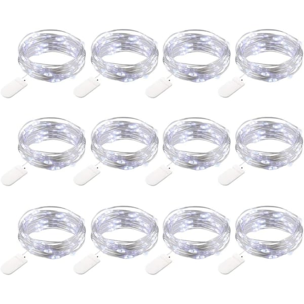 Fairy-valosarjat 12 kpl 20 LED Firefly Light Micro Wire Batte