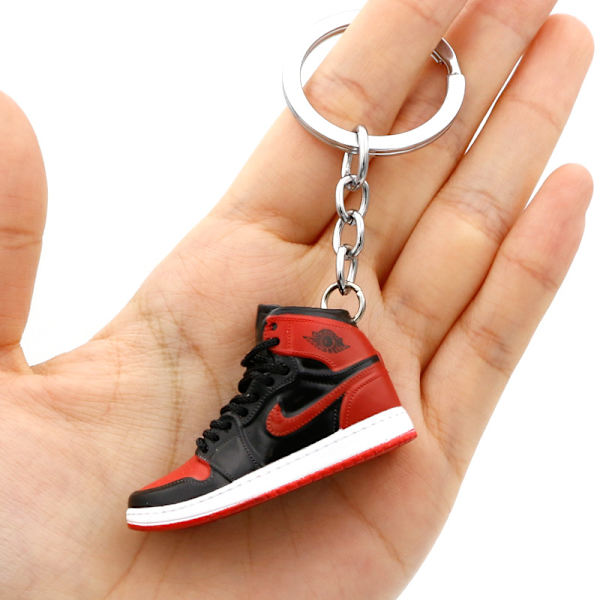 3D Mini Air Sneaker Nyckelring Aj Modell Skor Nyckelring Pojk Man Ryggsäck