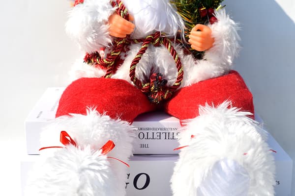 Sittande Tomte Mini Röd Docka Juldekoration Prydnader