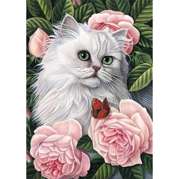 30x40cm Aikuisten ja Lasten 5D DIY Timanttimaalaussetti - Ruusu Kukka