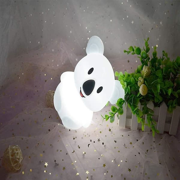 Myk silikon LED nattlampe for barn - Koala, fargeskiftende/USB