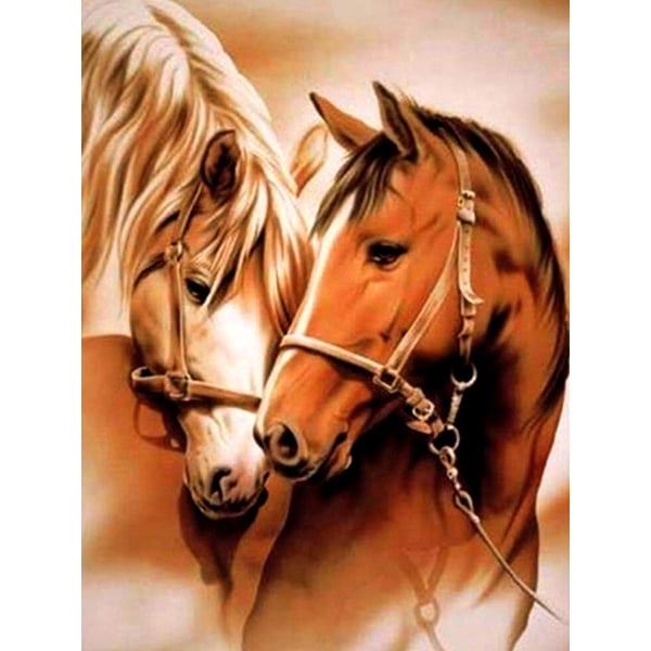 Tee itse diamond painting 30x40 cm Complet Cheval Animal, 5D Broderie