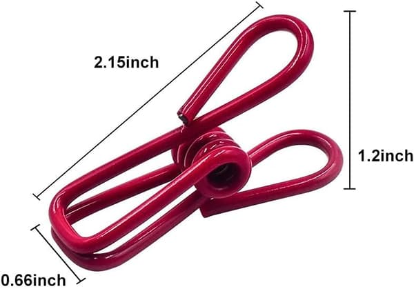 Chipsklyper, PVC-belagt stålklemme for matemballasje, chipspose, C