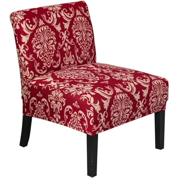 Printed armlöst cover - Red Pattern Retractable Armchair Co