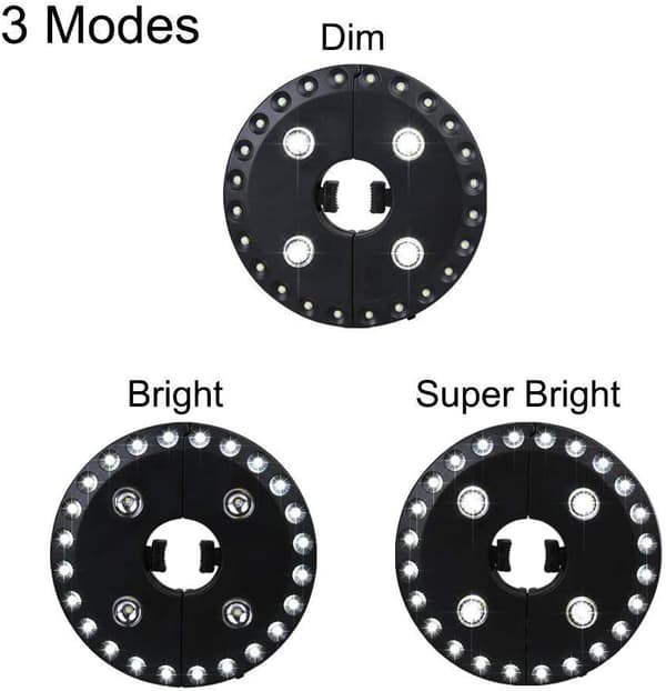 Parasolllys Terrasselys 3 Lysstyrkemoduser 28 LED-lys