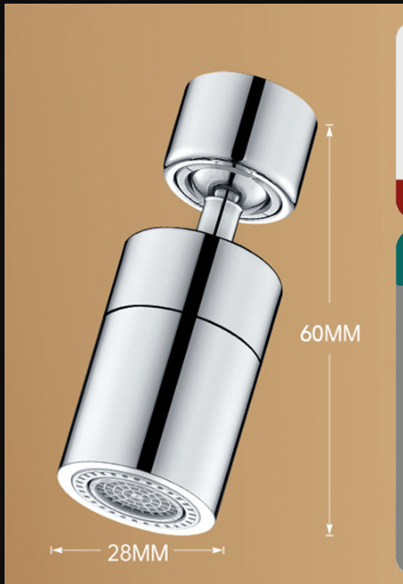 Kökskranmunstycke, 360 Grader Rotationsbart Dubbel Läges Kranlufta