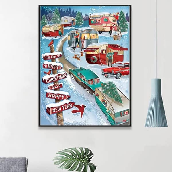 Diamantmaling, (30x40cm) Diamantkunst Diamantmalingssett for
