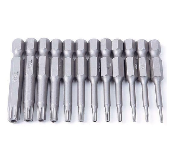 12-pack hålbitssats med hål i hål plommon sandblästringsspetskam