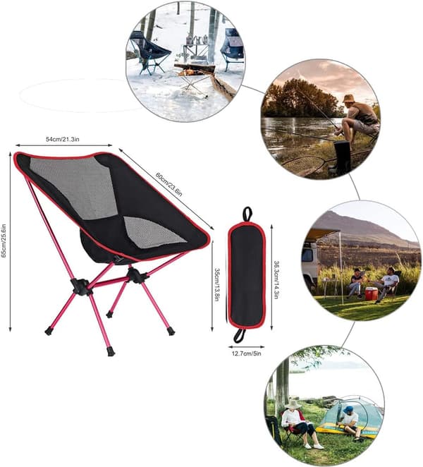 Kompakt Foldbar Campingstol - Lille Ultra Let Foldbar