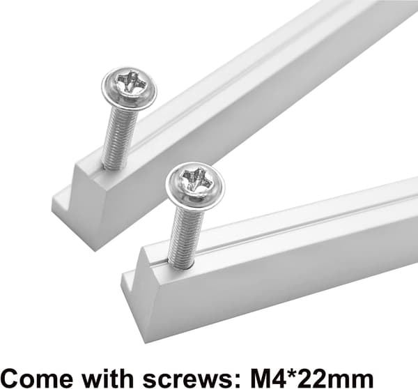 10 st 90° L Dörrknoppar Silver 160mm Kök Sovrum Skåpsdörr Ha