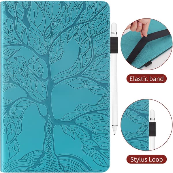 Etui (blått) til Samsung Galaxy Tab A9+/A9 Plus 11 tommer 2023 PU-skinn