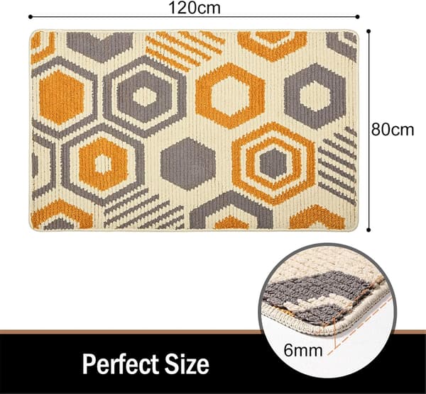 Geometrisk form sklisikker dørmatte, absorberende sklisikker fotmatte for