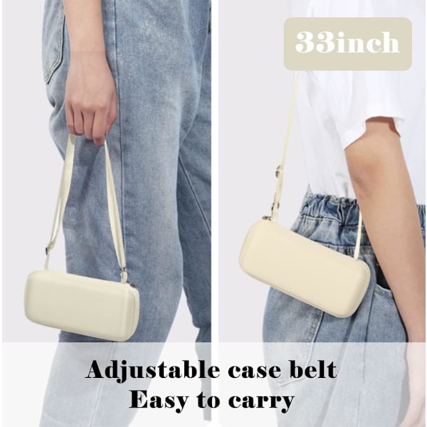 ( Beige ) 1pc Mini Resesol Paraply Plånbok med Fodral, Liten Kompakt UV-skydd Paraply Sol Pr