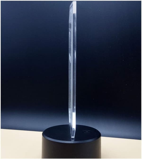 Lille natlampe til baseball 3D lys USB (farverig bla