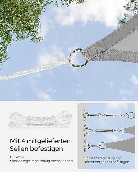 Markise 2x 2 m, vanntett med en vannsøyle på 665 mm, solbeskyttelse