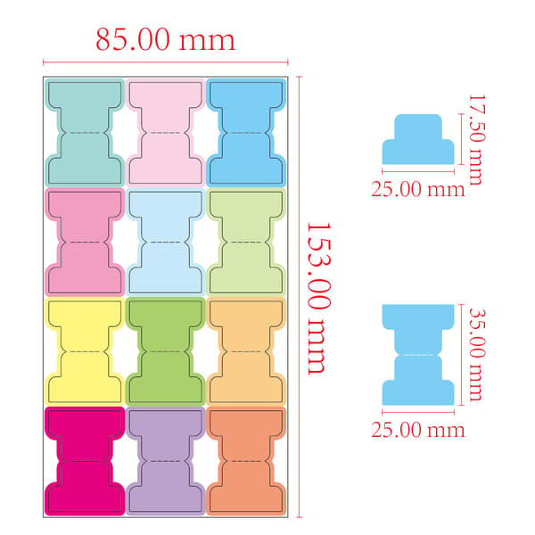 Sticky Notes - Indeksfaner - 432 Stykker - Memoblok - Selvklæbende - 12 Farver